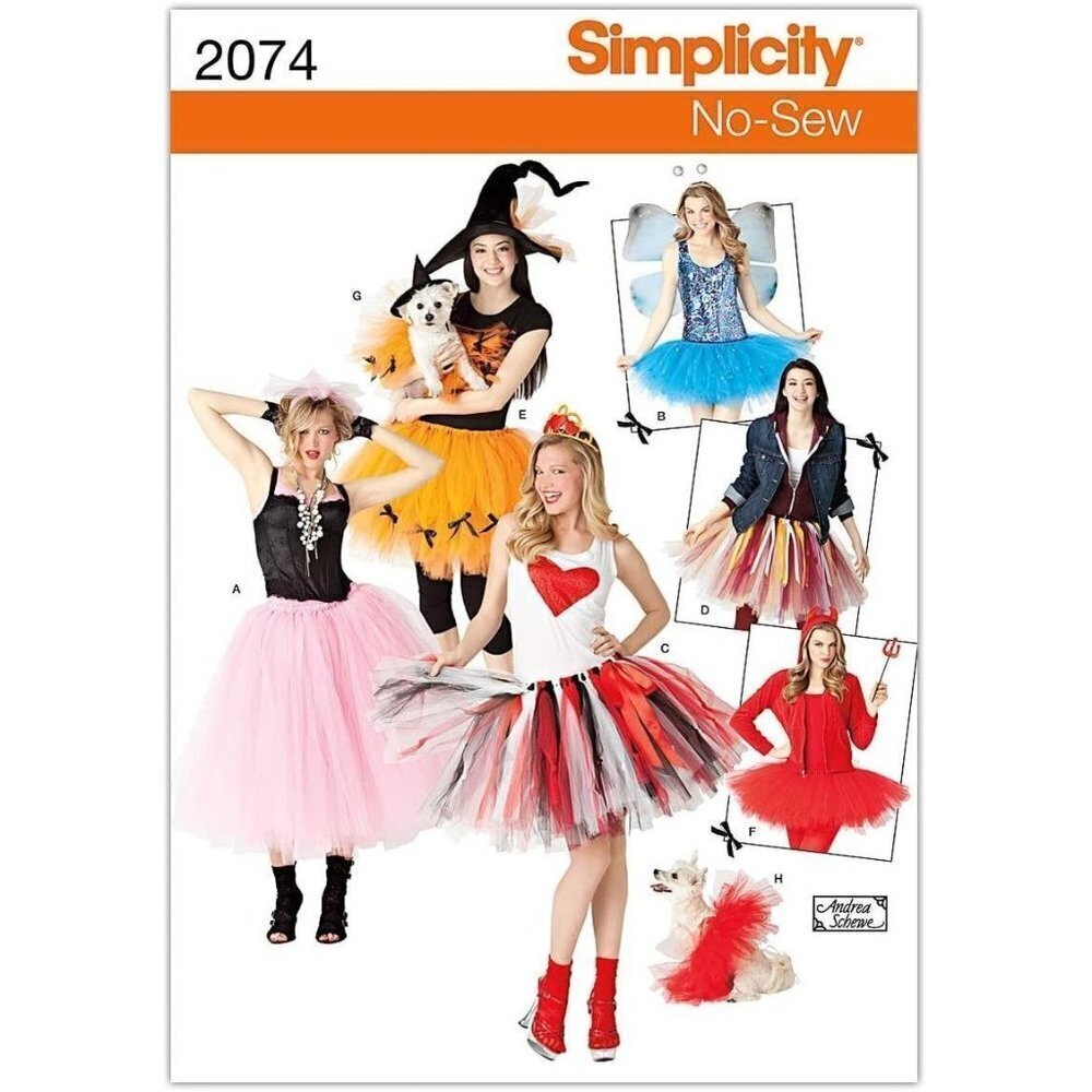 Simplicity Sewing‎ Pattern 2074 Misses Dog Skirt Costume Waist 34" and Dog 19"